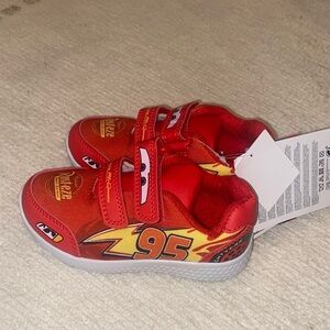 Disney Cars Boys Lightning McQueen Shoes Easy Fasten, NWT, Kids 7